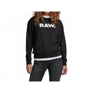 NEW G-STAR premium core raw crewneck sweater in black